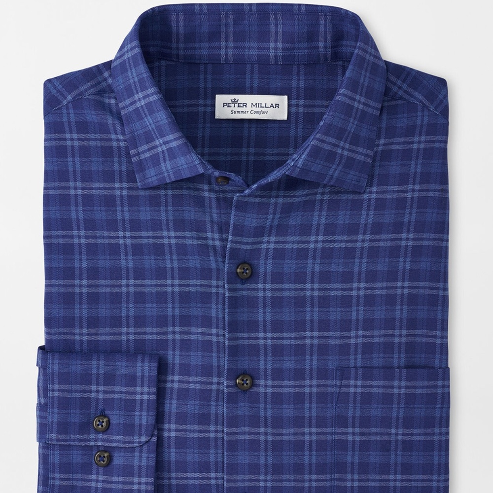 Peter Millar Men's Vannstone Performance Flannel Shirt Size L